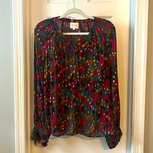 SEZANE Lealys Shirt in LUCKY Print Size size 40